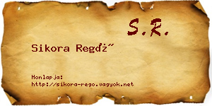 Sikora Regő névjegykártya